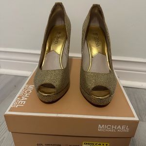 Michael Kors Gold Heels